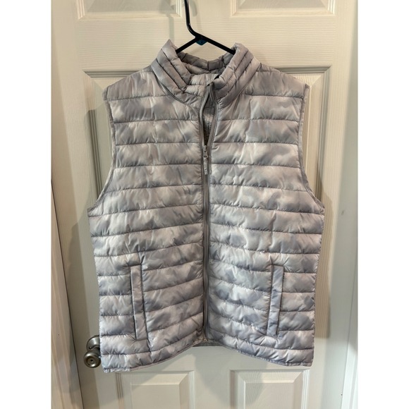 GAP Jackets & Blazers - Gap ColdControl Gray Camo Puffer Vest Womens‎ Large Water Resistant Ripstop Zip